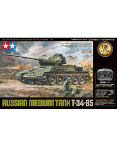Tamiya 48216 1/35 RC Russian Medium Tank T-34-85 with Control Unit